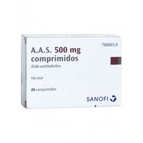 A.A.S. 500 MG COMPRIMIDOS , 20 COMPRIMIDOS