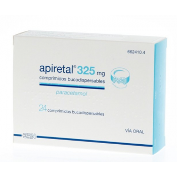 APIRETAL 325 MG COMPRIMIDOS BUCODISPERSABLES, 24 COMPRIMIDOS