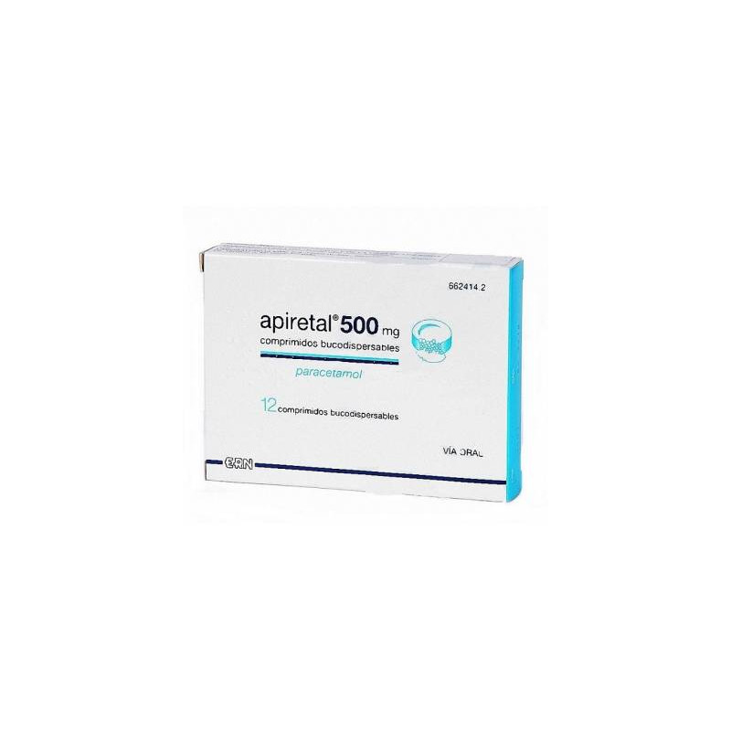 APIRETAL 500 MG COMPRIMIDOS BUCODISPERSABLES, 12 COMPRIMIDOS