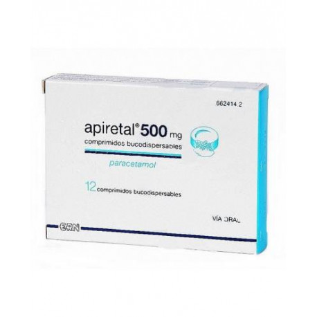 APIRETAL 500 MG COMPRIMIDOS BUCODISPERSABLES, 12 COMPRIMIDOS