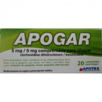 APOGAR 5MG/5MG COMPRIMIDOS PARA CHUPAR , 20 COMPRIMIDOS