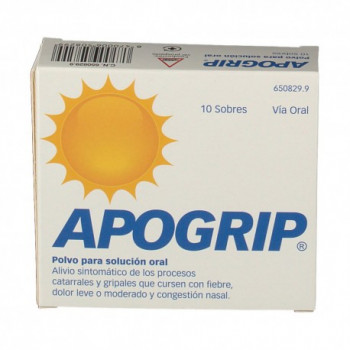 APOGRIP POLVO PARA SOLUCION ORAL, 10 SOBRES