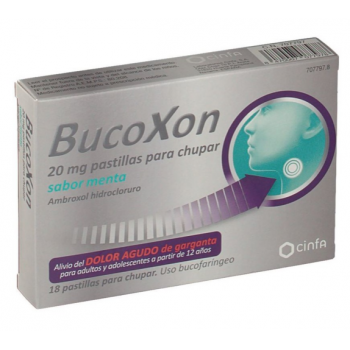 BUCOXON 20 MG PASTILLAS PARA CHUPAR SABOR MENTA ,18 PASTILLAS