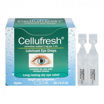 CELLUFRESH 5 MG/ML COLIRIO EN SOLUCION EN ENVASE UNIDOSIS , 30 ENVASES UNIDOSIS 0,4 ML