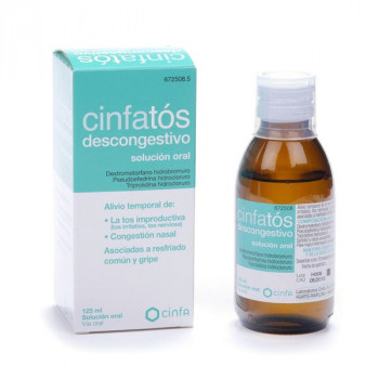 CINFATOS DESCONGESTIVO SOLUCION ORAL, 1 FRASCO DE 125 ML (VIDRIO)