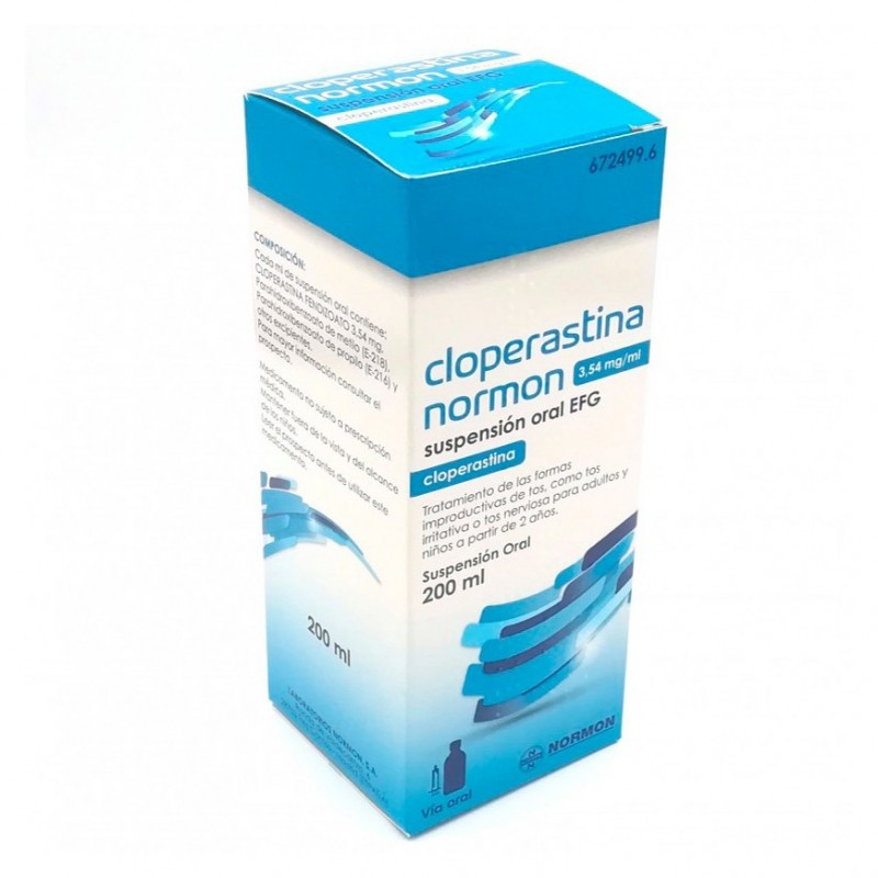 CLOPERASTINA NORMON 3,54 MG/ML SUSPENSION ORAL, 1 FRASCO DE 200 ML