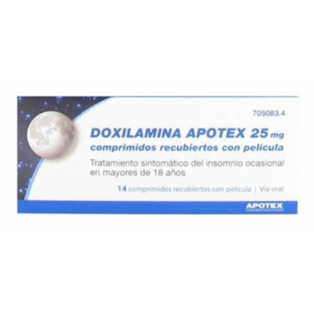 DOXILAMINA AUROVITAS 25 MG COMPRIMIDOS RECUBIERTOS CON PELICULA , 14 COMPRIMIDOS