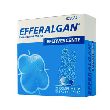 EFFERALGAN 500 MG COMPRIMIDOS EFERVESCENTE , 20 COMPRIMIDOS