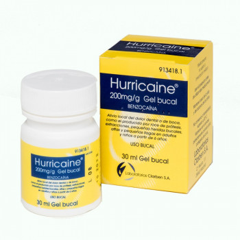 HURRICAINE  200 MG/G GEL BUCAL , 1 FRASCO DE 30 ML