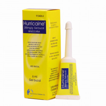 HURRICAINE  200 MG/G GEL BUCAL , 1 TUBO DE 6 ML