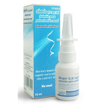 INTERFRIN 0,5 MG/ML SOLUCION PARA PULVERIZACION NASAL , 1 ENVASE PULVERIZADOR DE 15 ML