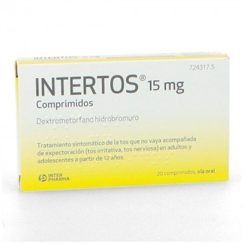 INTERTOS 15 MG COMPRIMIDOS, 20 COMPRIMIDOS