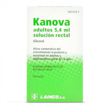 KANOVA ADULTOS 6,75G SOLUCION RECTAL , 6 ENEMAS