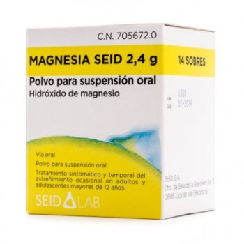 MAGNESIA SEID 2,4 G POLVO PARA SUSPENSION ORAL , 14 SOBRES