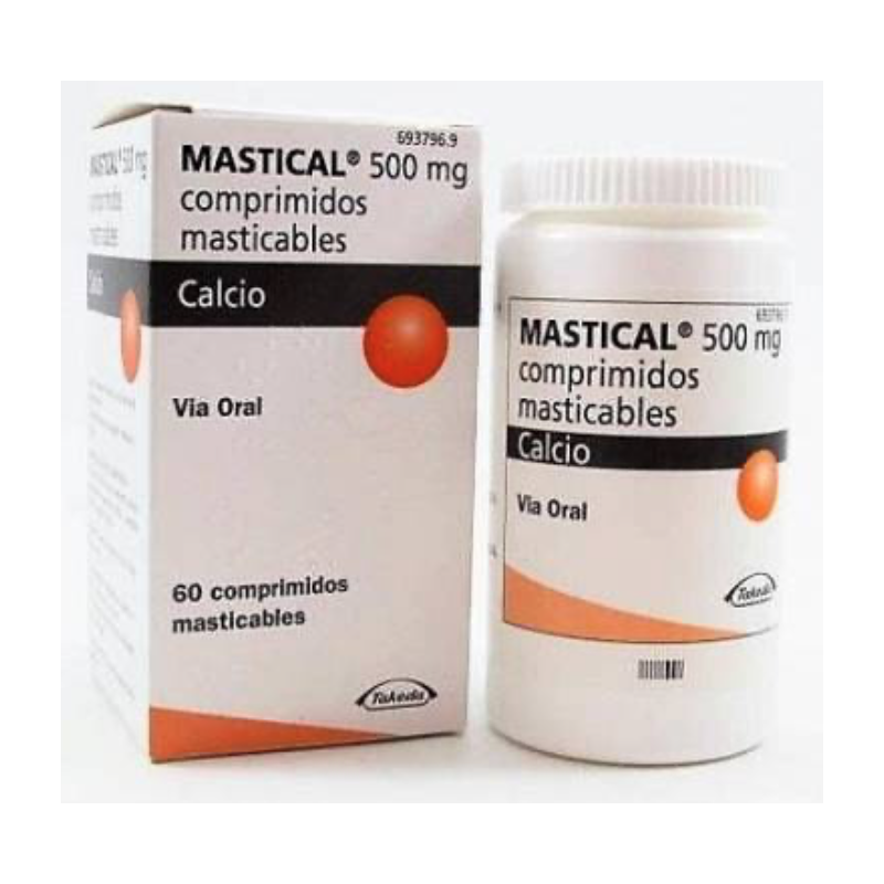 MASTICAL 500 MG COMPRIMIDOS MASTICABLES, 60 COMPRIMIDOS