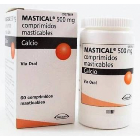 MASTICAL 500 MG COMPRIMIDOS MASTICABLES, 60 COMPRIMIDOS