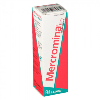 MERCROMINA FILM 20 MG/ML SOLUCIÓN CUTÁNEA, 1 FRASCO DE 30 ML