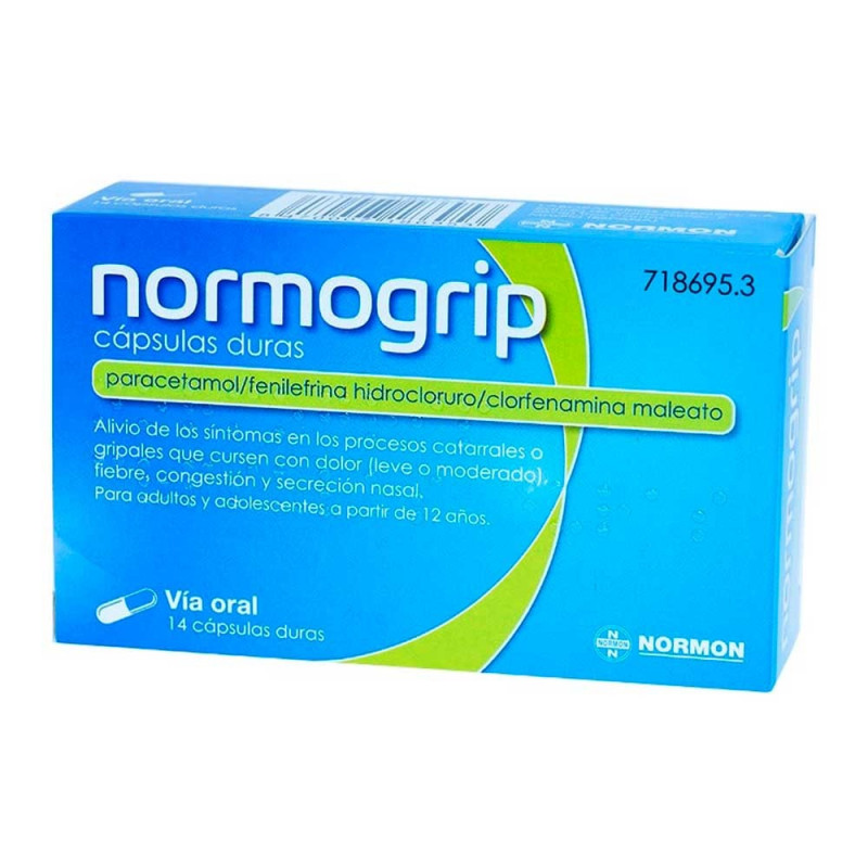 NORMOGRIP CAPSULAS DURAS, 14 CAPSULAS (BLISTER AL-PVCD/PVC)