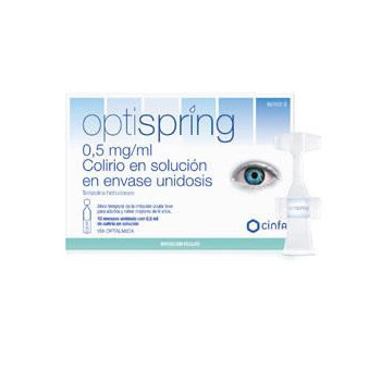 OPTISPRING 0,5 MG/ML COLIRIO EN SOLUCION EN ENVASES UNIDOSIS , 10 ENVASES UNIDOSIS DE 0,5 ML