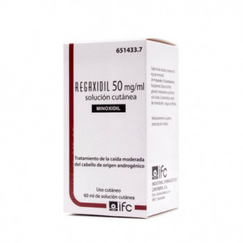 REGAXIDIL 50 MG/ML SOLUCION CUTANEA , 1 FRASCO DE 60 ML