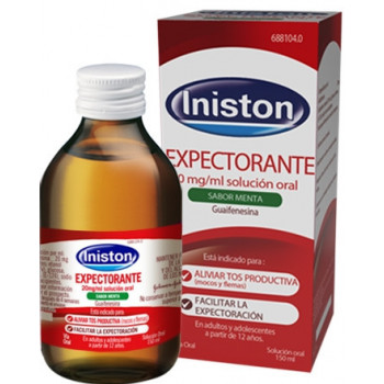 INISTON MUCOSIDAD 20MG/ML SOLUCION ORAL SABOR MENTA , 1 FRASCO DE 150 ML