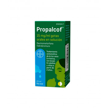 PROPALCOF 15 MG/ML GOTAS ORALES EN SOLUCION , 1 FRASCO DE 20 ML