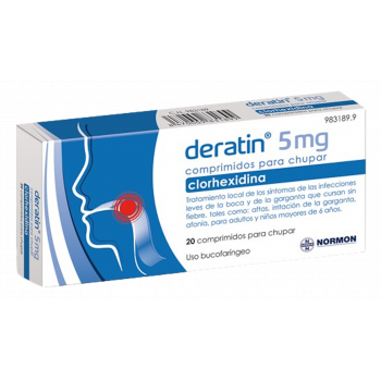 DERATIN 5 mg  Comprimidos Para Chupar 20 comprimidos