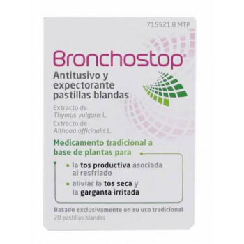 BRONCHOSTOP Antitusivo Y Expectorante Pastillas Blandas 20 pastillas