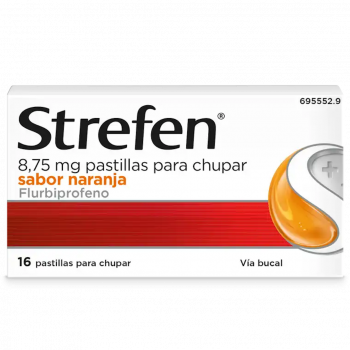 STREFEN 8,75 mg Pastillas Para Chupar Sabor Naranja 16 pastillas