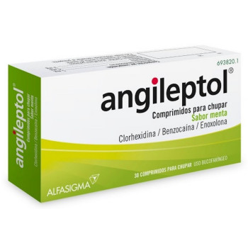 ANGILEPTOL Comprimidos Para Chupar Sabor Menta 30 comprimidos