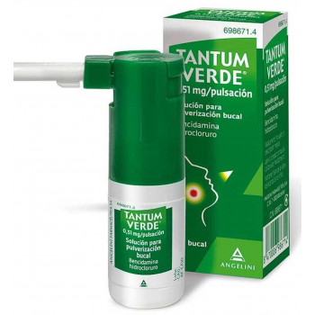 TANTUM VERDE 0,51 mg/pulsación Solución Para Pulverización Bucal 15 ml