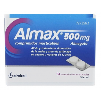 ALMAX 500 mg Comprimidos Masticables 54 comprimidos