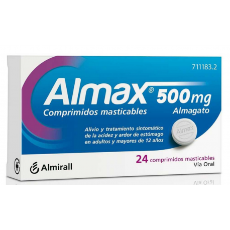 ALMAX 500 mg Comprimidos Masticables 24 comprimidos