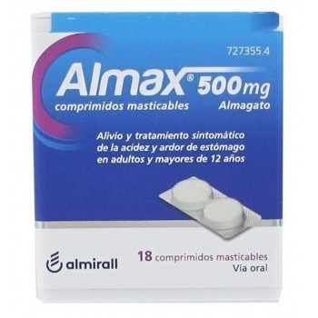 ALMAX 500 mg Comprimidos Masticables 18 comprimidos