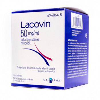 LACOVIN 50 MG/ML SOLUCIÓN CUTÁNEA , 4 FRASCOS DE 60 ML