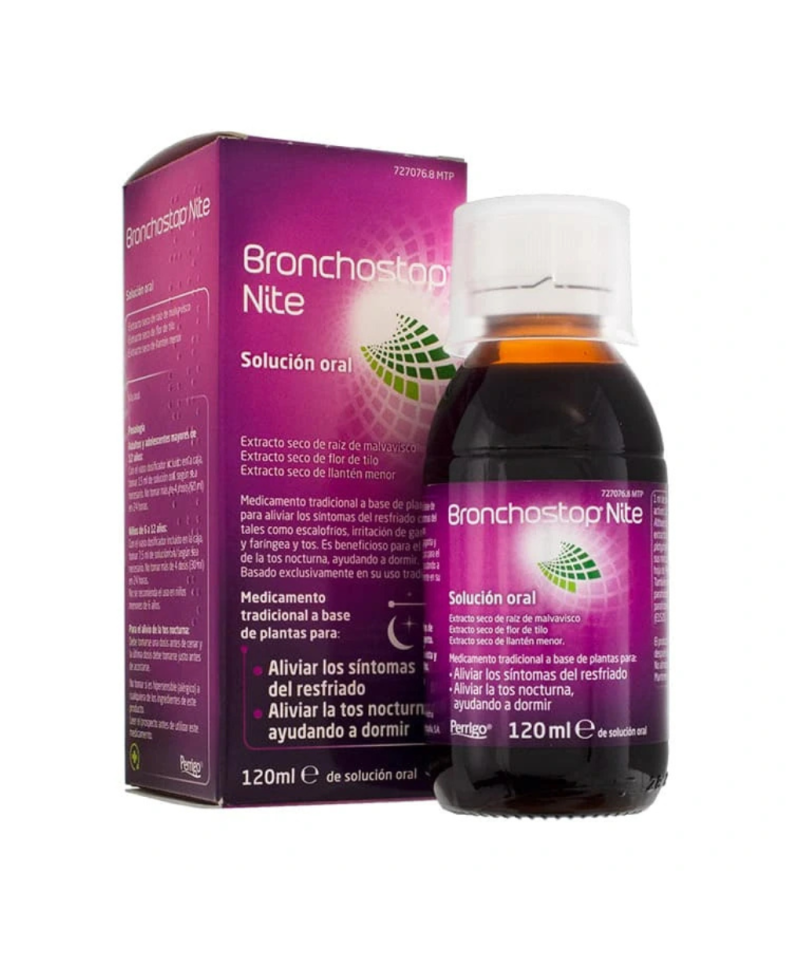 BRONCHOSTOP NITE SOLUCION ORAL, 1 FRASCO DE 120 ML