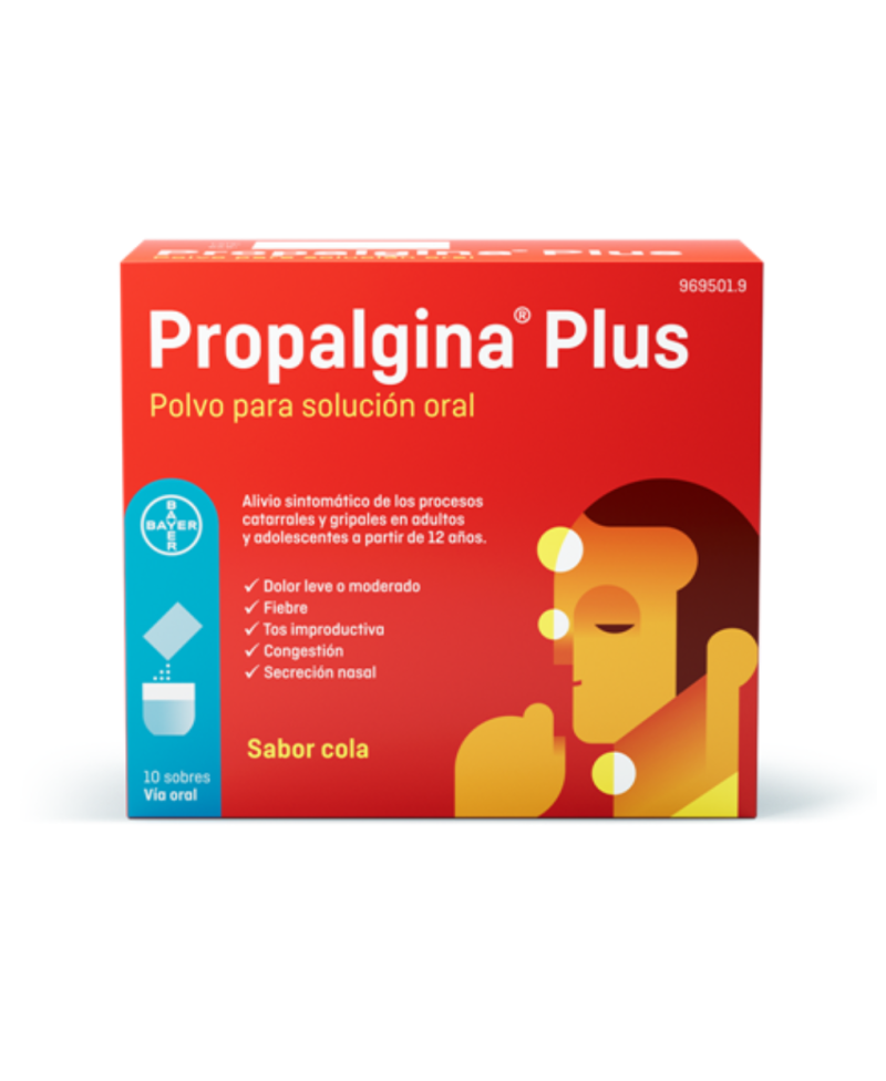 PROPALGINA PLUS POLVO PARA SOLUCIÓN ORAL, 10 SOBRES