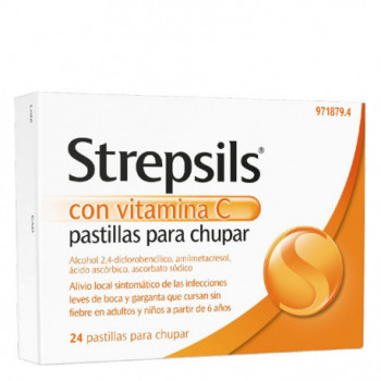 STREPSILS Con Vitamina C Pastillas Para Chupar 24 pastillas