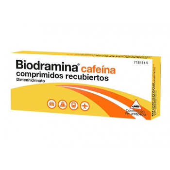 BIODRAMINA CAFEINA COMPRIMIDOS RECUBIERTOS , 12 COMPRIMIDOS