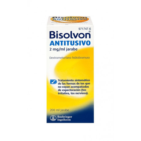 BISOLVON ANTITUSIVO 2 MG/ ML JARABE, 1 FRASCO DE 200 ML