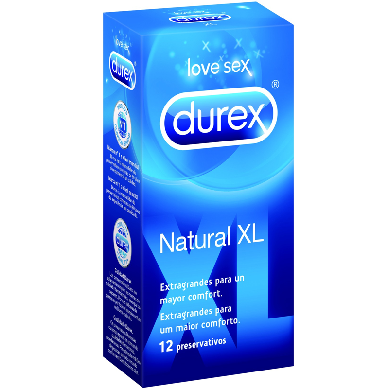 Preservativos Durex Natural XL 12 Uds
