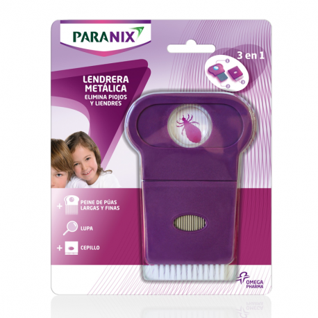 Paranix Lendrera: elimina piojos y liendres sin dañar el cabello.